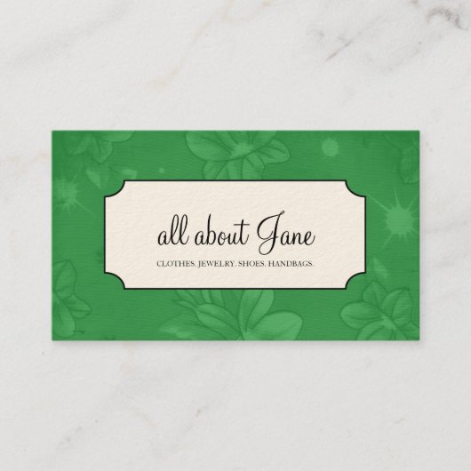 Visitekaartjes van Floral (Voorkant)