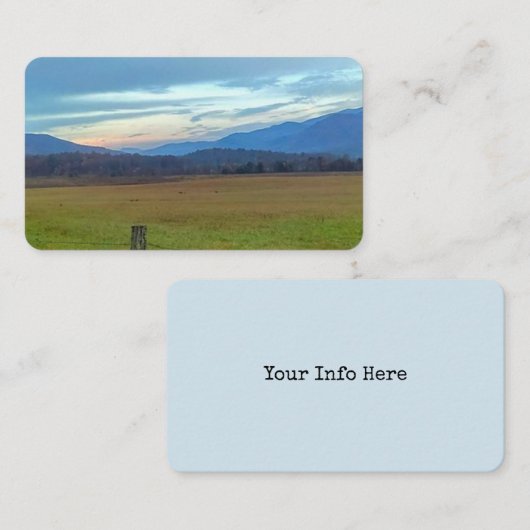 Visitekaartjes van gebergte Uitzichten (Voorkant / Achterkant)