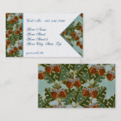 Visitekaartjes van geborduurd zout en eikenhout (Voorkant / Achterkant)