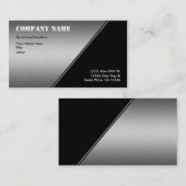 Visitekaartjes van geborsteld aluminium (Voorkant / Achterkant)