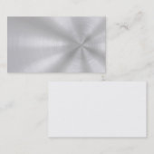 Visitekaartjes van geborsteld aluminium (Voorkant / Achterkant)