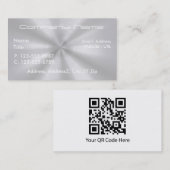 Visitekaartjes van geborsteld aluminium (Voorkant / Achterkant)