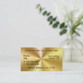 Visitekaartjes van geborsteld goud (Staand voorkant)