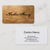 Visitekaartjes van geborsteld koper (Voorkant / Achterkant)