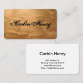 Visitekaartjes van geborsteld koper (Voorkant / Achterkant)