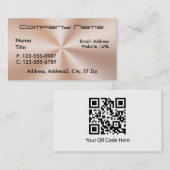 Visitekaartjes van geborsteld koper (Voorkant / Achterkant)