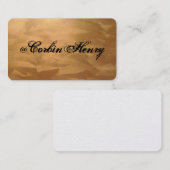 Visitekaartjes van geborsteld koper (Voorkant / Achterkant)