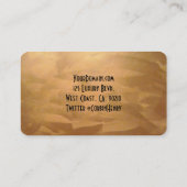 Visitekaartjes van geborsteld koper (Achterkant)