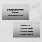 Visitekaartjes van geborsteld metaal Bord (Voorkant / Achterkant)