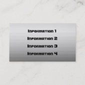 Visitekaartjes van geborsteld metaal Bord (Achterkant)