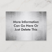 Visitekaartjes van geborsteld staal (Achterkant)