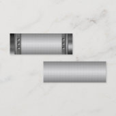 Visitekaartjes van geborsteld zilver (Voorkant / Achterkant)