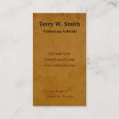 Visitekaartjes van gebrande ladder (Achterkant)