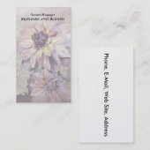  VISITEKAARTJES VAN GEEL EN PAARS DAHLIA (Voorkant / Achterkant)