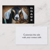 Visitekaartjes van geitenvlees (Voorkant / Achterkant)