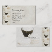 Visitekaartjes van getextureerde perskoeken (Voorkant / Achterkant)