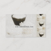 Visitekaartjes van getextureerde perskoeken (Achterkant)