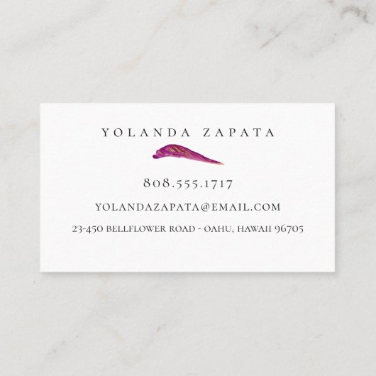 Visitekaartjes van geverfde bieten (Achterkant)