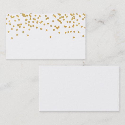 Visitekaartjes van goudConfetti (Voorkant / Achterkant)