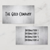 Visitekaartjes van goudmetalen (Voorkant / Achterkant)
