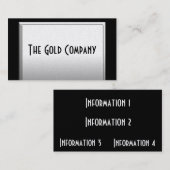 Visitekaartjes van goudmetalen (Voorkant / Achterkant)