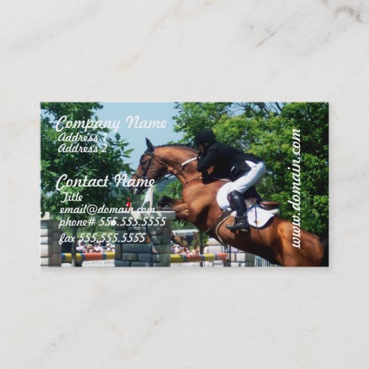 Visitekaartjes van Grand Prix Horse (Voorkant)