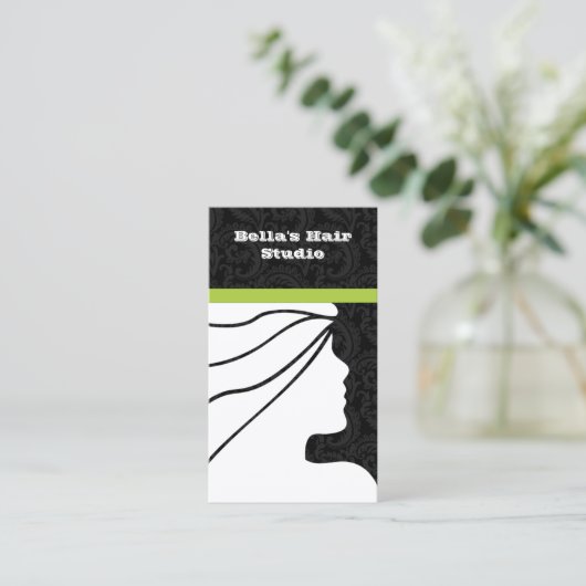 Visitekaartjes van Green Salon met benoeming op ba Afsprakenkaartje (Staand voorkant)