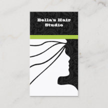 Visitekaartjes van Green Salon met benoeming op ba