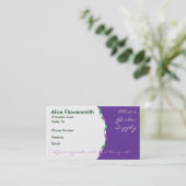 Visitekaartjes van groene en Paarse lint (Staand voorkant)