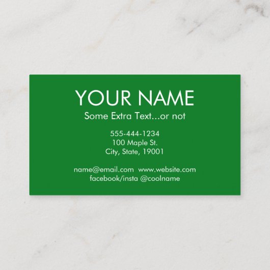 Visitekaartjes van groene erwten - groenten (Achterkant)