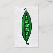 Visitekaartjes van groene erwten - groenten (Voorkant)