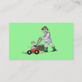 Visitekaartjes van groene grasgrond Man (Achterkant)