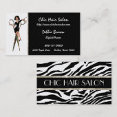 Visitekaartjes van Hair Salon (Afrikaanse Amerikaa (Voorkant / Achterkant)