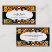 Visitekaartjes van het Afrikaanse Patroon (Voorkant / Achterkant)