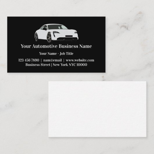 Visitekaartjes van het autotype (Voorkant / Achterkant)