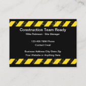 Visitekaartjes van het bouwteam (Voorkant)