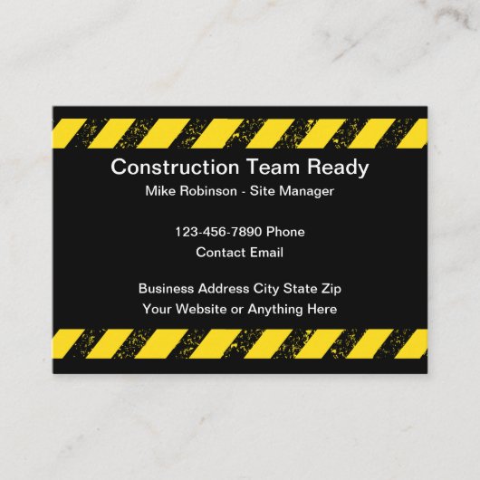 Visitekaartjes van het bouwteam (Voorkant)