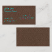 Visitekaartjes van het bruine en het Turquoise Pat (Voorkant / Achterkant)