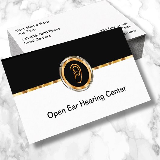Visitekaartjes van het Classy Hearing Aid Center