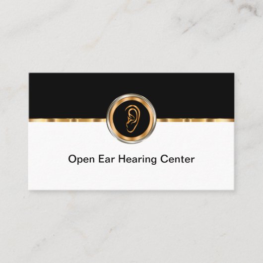 Visitekaartjes van het Classy Hearing Aid Center (Voorkant)