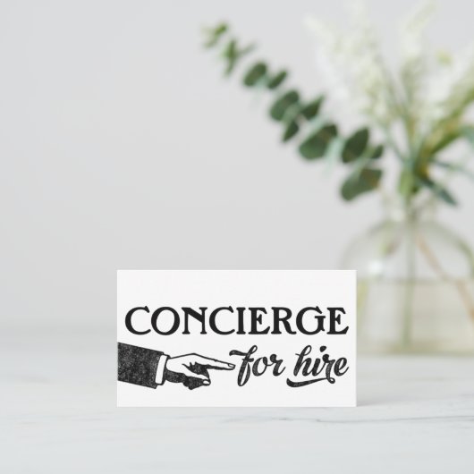 Visitekaartjes van het conciërge - Koel Vintage (Staand voorkant)