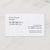 Visitekaartjes van het Executive Search Agency (Achterkant)