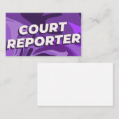 Visitekaartjes van het gerechtsverslag (Voorkant / Achterkant)