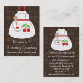 Visitekaartjes van het hartritme van rode en bruin (Voorkant / Achterkant)