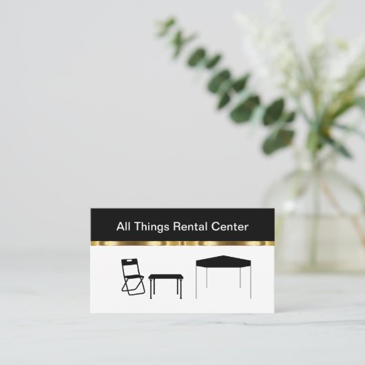 Visitekaartjes van het huurcentrum van Classy Part (Staand voorkant)