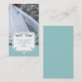 Visitekaartjes van het huwelijk {Blauwgroen} (Voorkant / Achterkant)