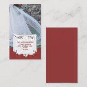 Visitekaartjes van het huwelijk {rood} (Voorkant / Achterkant)