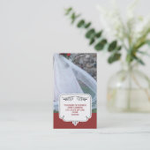 Visitekaartjes van het huwelijk {rood} (Staand voorkant)