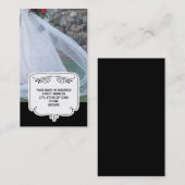 Visitekaartjes van het huwelijk {Zwart} (Voorkant / Achterkant)