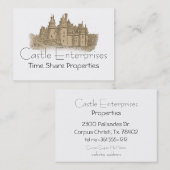 Visitekaartjes van het kasteel van Fairy Tale (Voorkant / Achterkant)